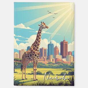 Giraffe in Nairobi Kenya Magnet