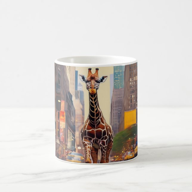 Giraffe in NYC  Coffee Mug (Center)