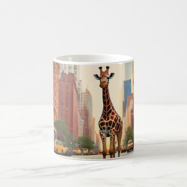 Giraffe in NYC  Coffee Mug (Center)