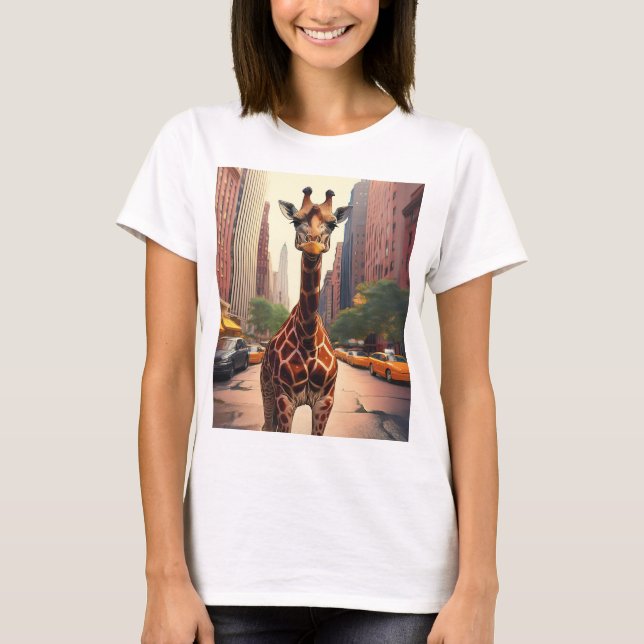 Giraffe in NYC T-Shirt (Front)