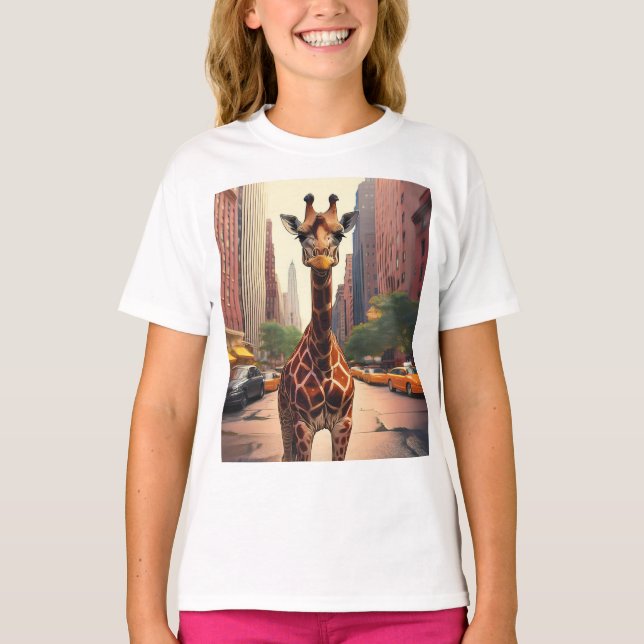 Giraffe in NYC  T-Shirt (Front)