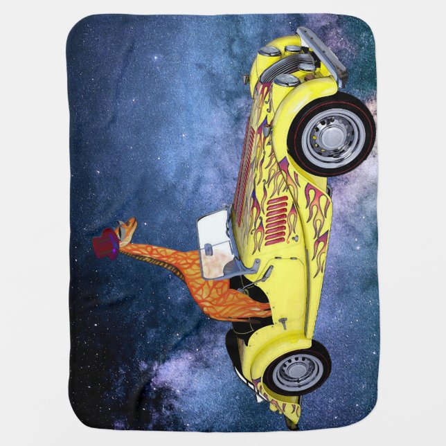 Giraffe in Space  Baby Blanket (Front)