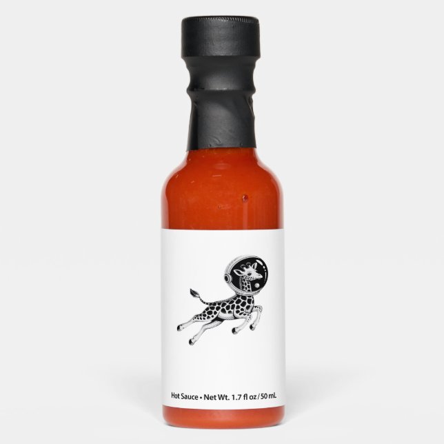 Giraffe in Space - Cool Astonomy Logo Essential T- Hot Sauces (Front)