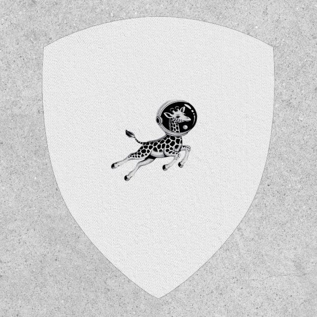 Giraffe in Space - Cool Astonomy Logo Essential T- Patch (Front)