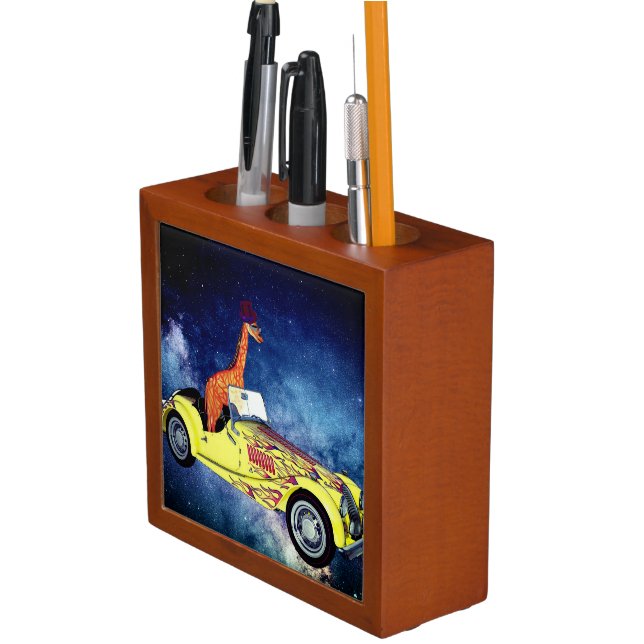 Giraffe in Space Desk Organizer (In Situ)