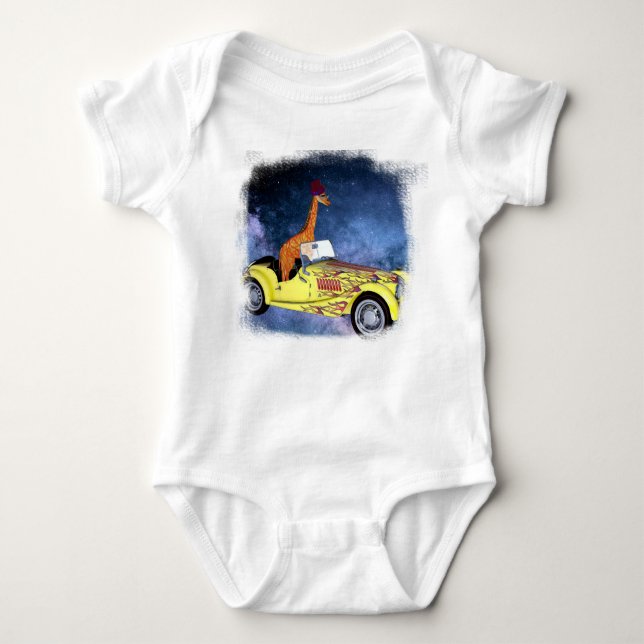 Giraffe in Space   Jersey Bodysuit (Front)