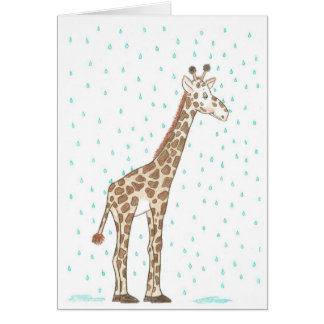 Giraffe in the Rain