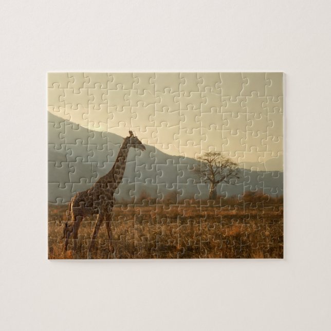 Giraffe in the Savannah Jigsaw Puzzle (Horizontal)