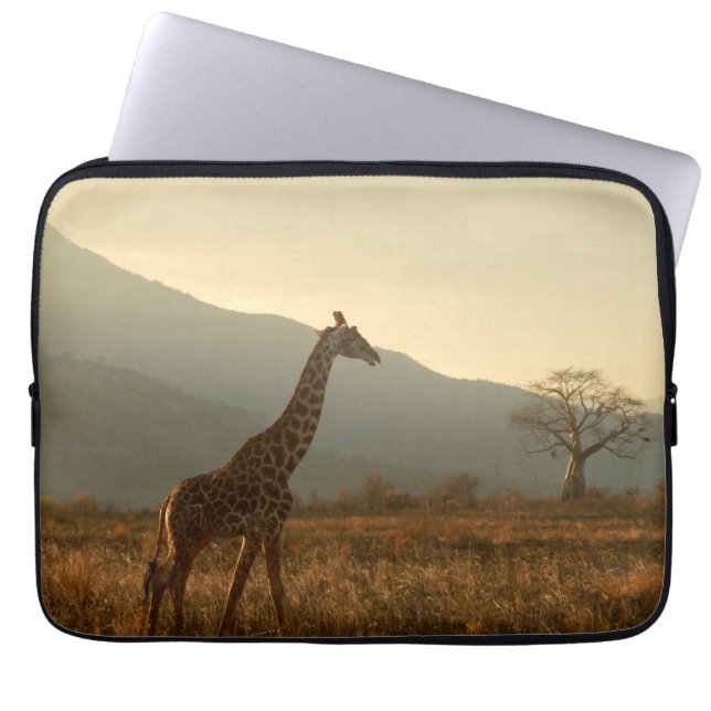 Giraffe in the Savannah Laptop Sleeve (Front)