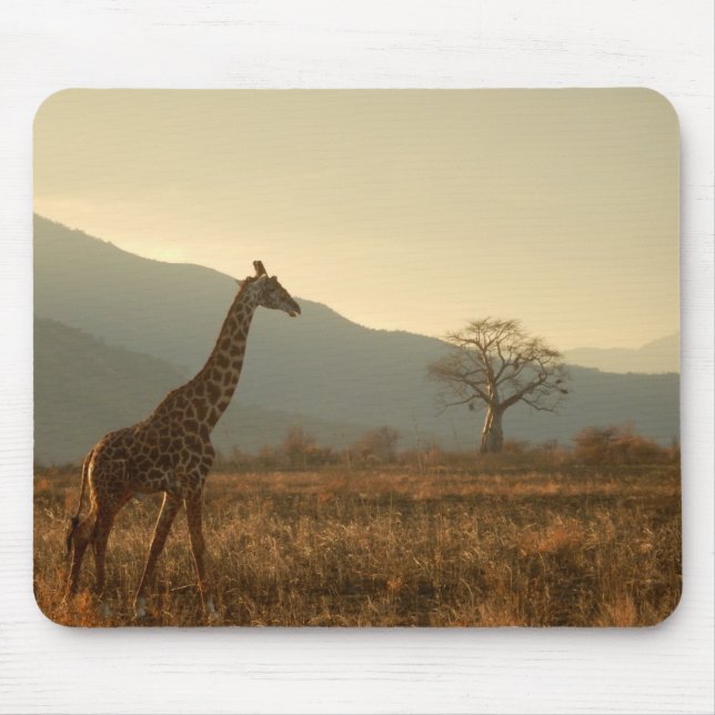 Giraffe in the Savannah Mouse Pad (Front)
