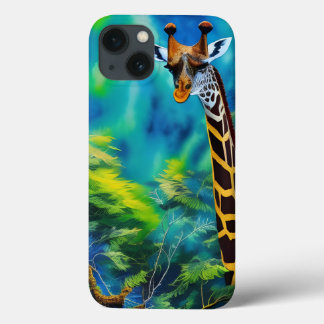 Giraffe in the trees iPhone 13 case