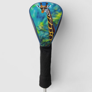 Giraffe in the trees golf head cover