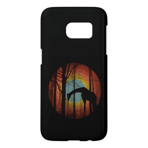 GIRAFFE IN THE WOODS FOREST SAMSUNG GALAXY S7 CASE