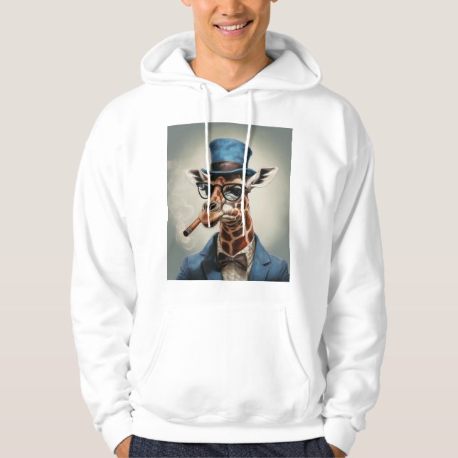 Giraffe in top hat with cigar (Front)
