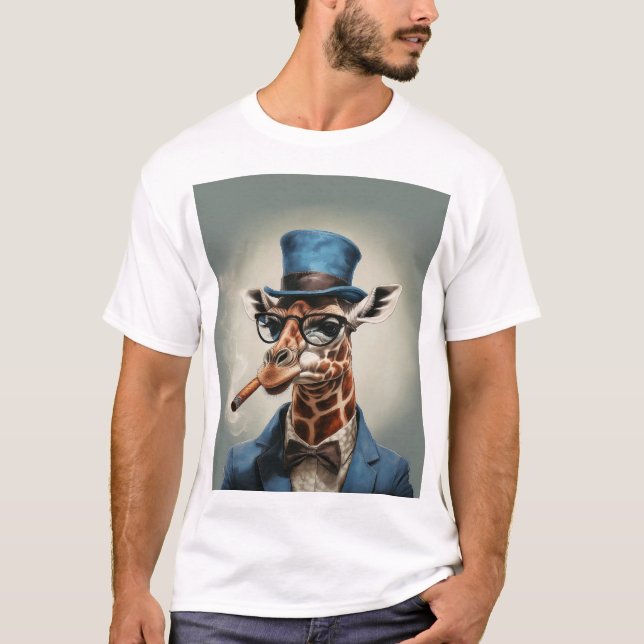Giraffe in top hat with cigar (Front)