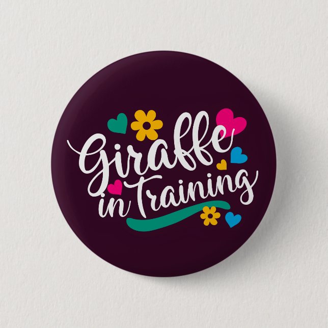 “Giraffe in Training” V2 Button (Front)