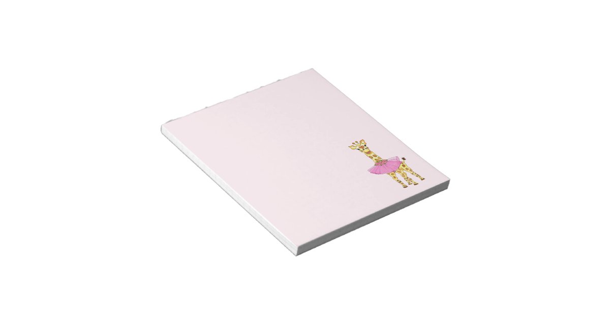 Giraffe in Tutu Notepad | Zazzle