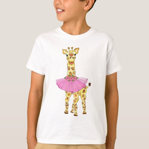 Giraffe in Tutu T_Shirt