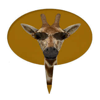 Giraffe Incognito Cake Topper