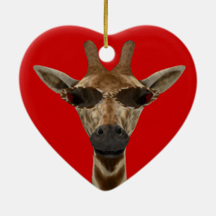 Giraffe Incognito Ceramic Ornament