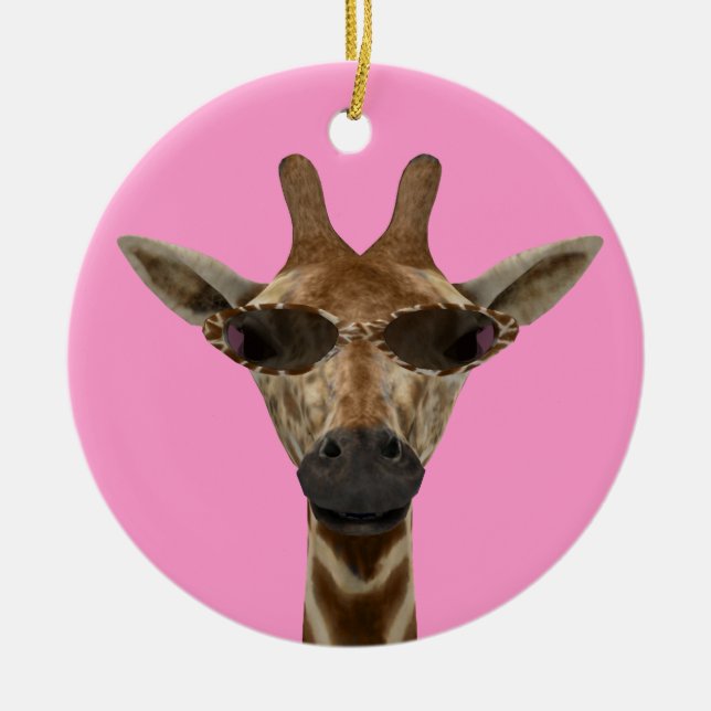 Giraffe Incognito Ceramic Ornament (Front)