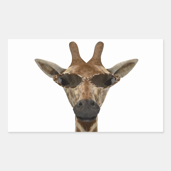 Giraffe Incognito Rectangle Sticker