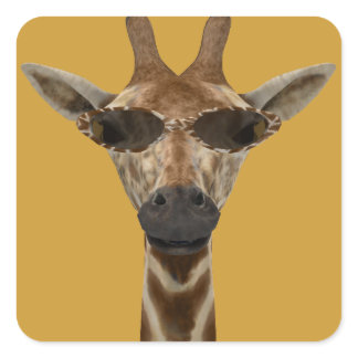 Giraffe Incognito Square Sticker
