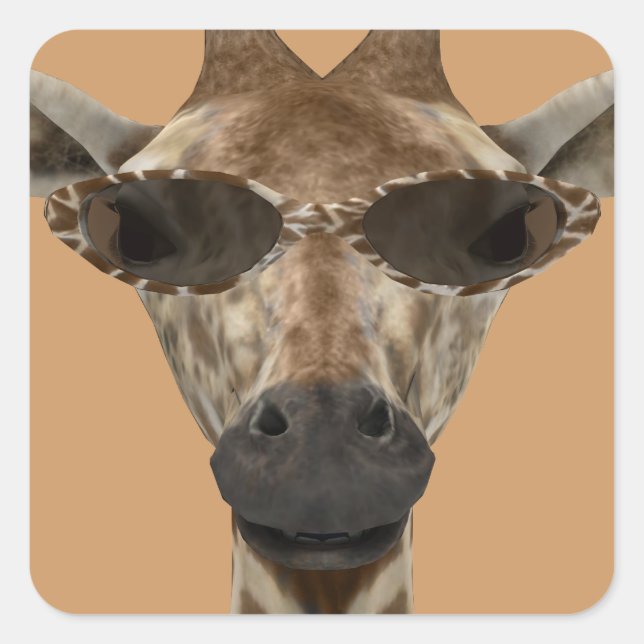 Giraffe Incognito Square Sticker (Front)