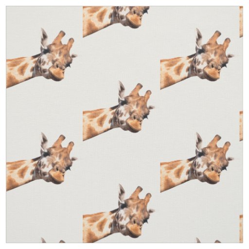 Giraffe Jungle Animal Portrait Fabric