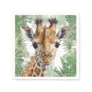 Giraffe Jungle Background  Napkins