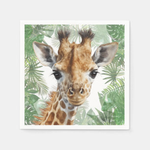 Giraffe Jungle Background  Napkins