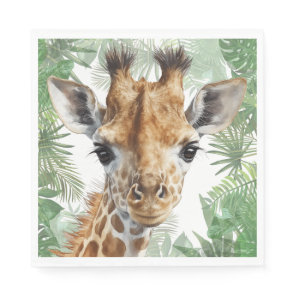Giraffe Jungle Background  Napkins