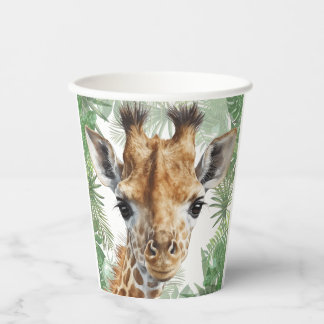 Giraffe Jungle Background  Paper Cups