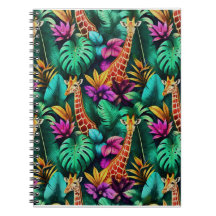 Giraffe Jungle Dreams Seamless Surface Pattern