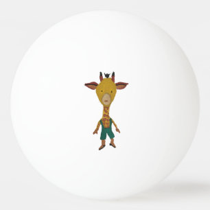 Giraffe Jungle Friends Baby Animal Water Color Ping Pong Ball