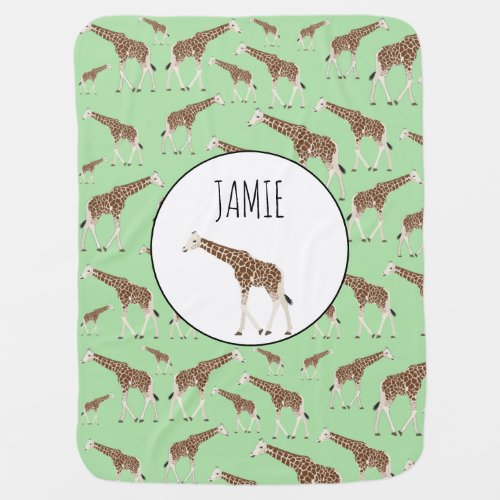 Giraffe Jungle Safari Animal Baby Blanket