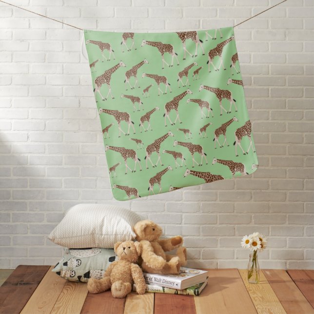 Giraffe Jungle Safari Animal  Baby Blanket (In Situ)