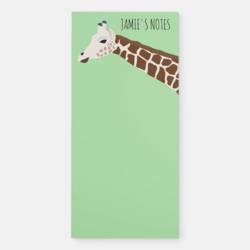 Giraffe Jungle Safari Animal Magnetic Notepad