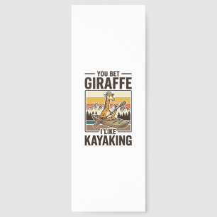 Giraffe Kayaking Vintage Funny T-Shirt Design_1 Bookmarks