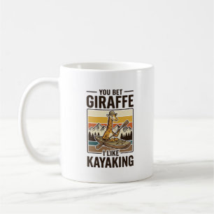 Giraffe Kayaking Vintage Funny T-Shirt Design_1 Coffee Mug