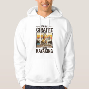 Giraffe Kayaking Vintage Funny T-Shirt Design_1 Hoodie
