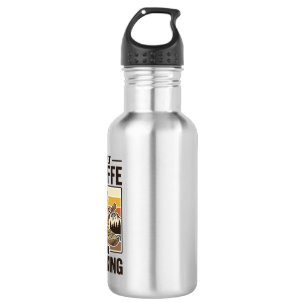 Giraffe Kayaking Vintage Funny T-Shirt Design_1 Stainless Steel Water Bottle