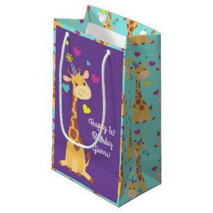 Giraffe Kids Birthday Party Cute Small Gift Bag