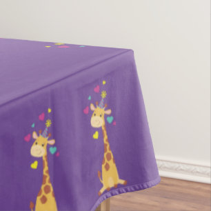 Giraffe Kids Birthday Party Cute Tablecloth