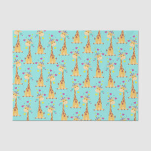 Giraffe Kids Birthday Party Cute Tissue Paper