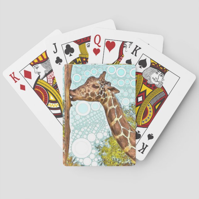 Giraffe Kiss Playing Cards (Back)