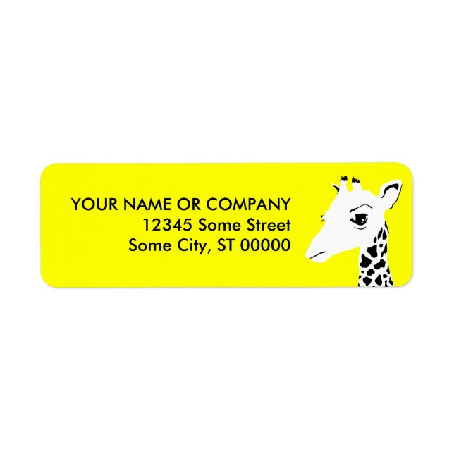 giraffe label (Front)
