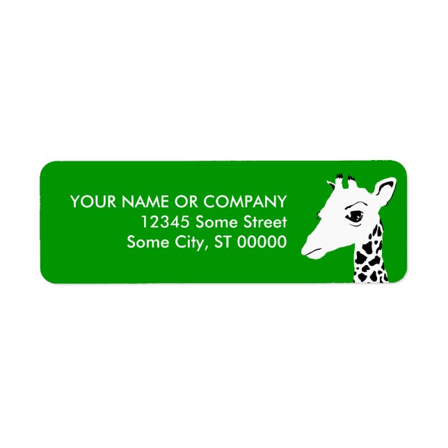 giraffe label (Front)