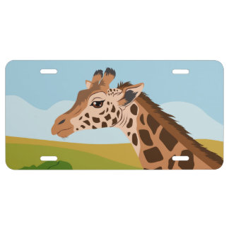 Giraffe License Plate