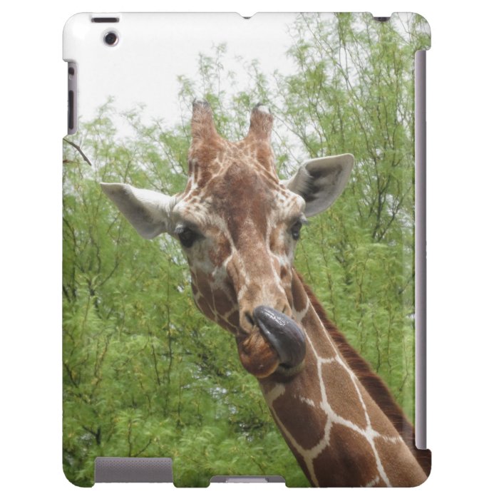 Giraffe Licking Its Nose